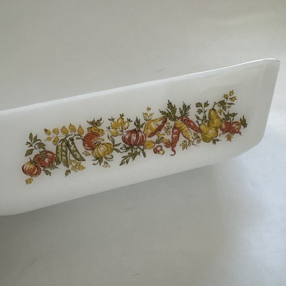 Vintage Anchor Hocking Milk Glass Loaf Pan 441 Harvest Vegetable Casserole Dish - Picture 2 of 13